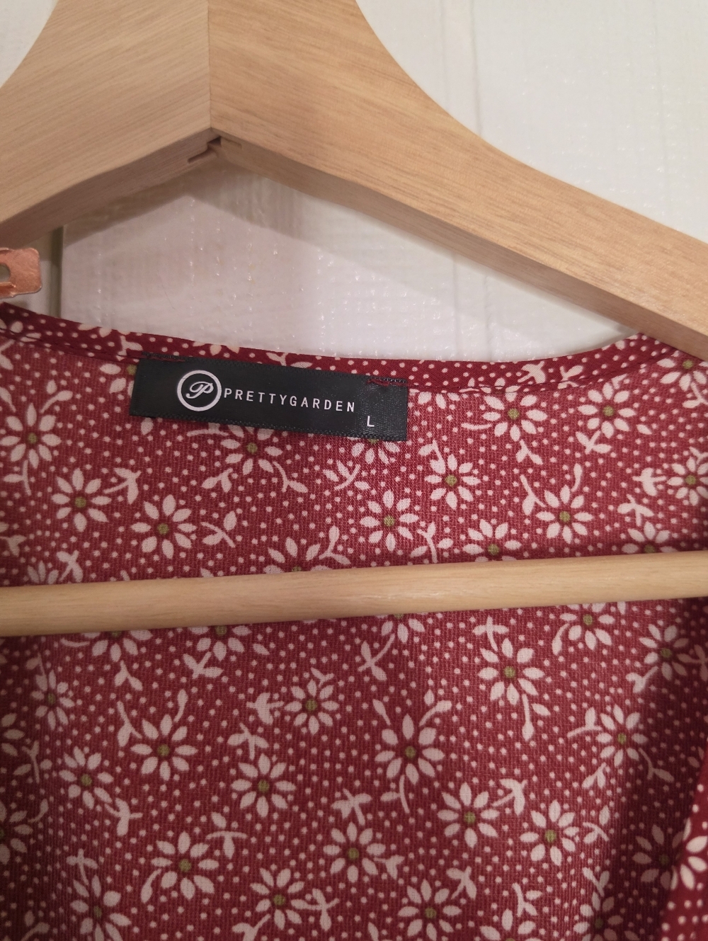 Midi Wrap Dress in Burgundy Floral - Picture 8 of 9